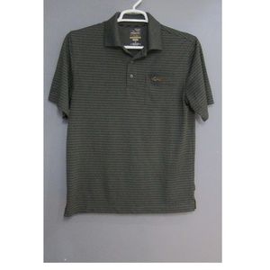 Greg Norman For Tasso Elba Gray Striped Polo Shirt